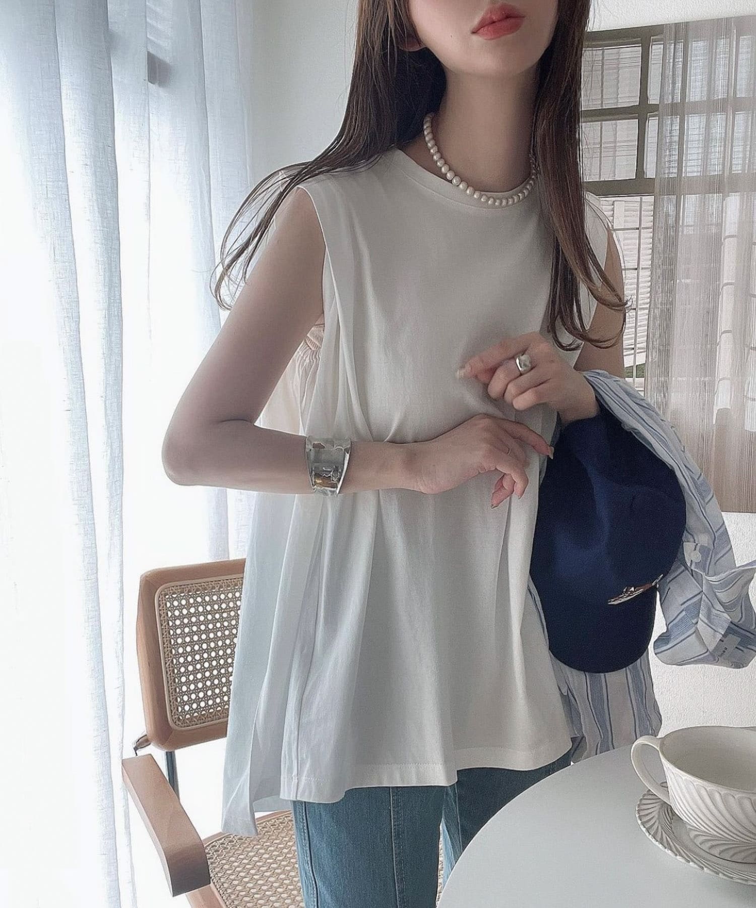 オーガニックコットンノースリーブフレアTシャツ[AA25-21B106]｜URBAN RESEARCH公式ファッション通販
