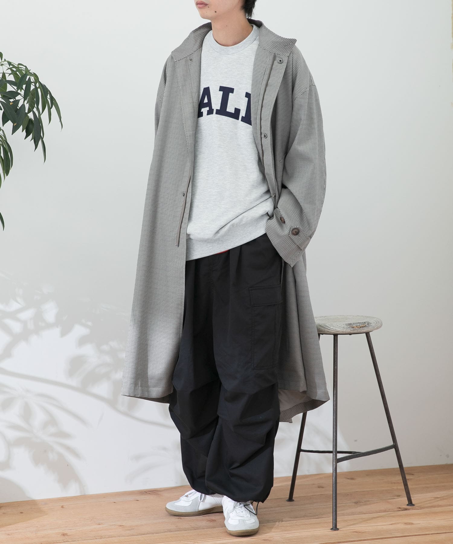 チェックスタンドカラーモッズコート[AA24-17A019]｜URBAN