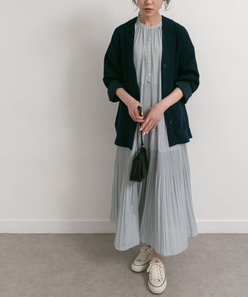 Audrey and John Wad　N/C Long-Sleeve ティアードワンピース