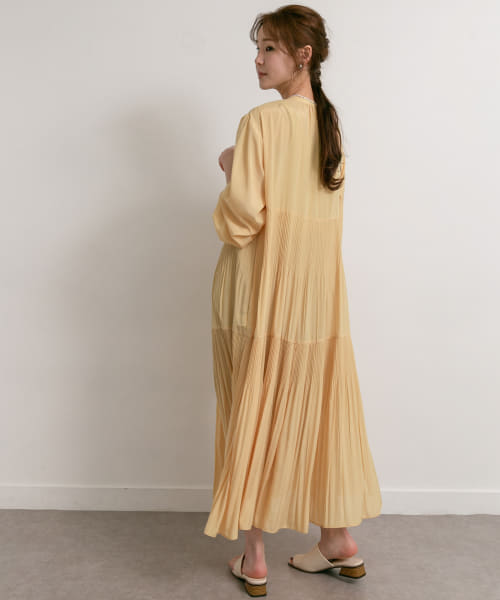 Audrey and John Wad　N/C Long-Sleeve ティアードワンピース