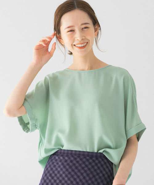 ウォッシャブルバックリボンブラウス