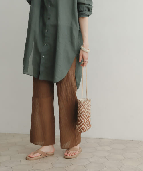 シャーリングKNITパンツ