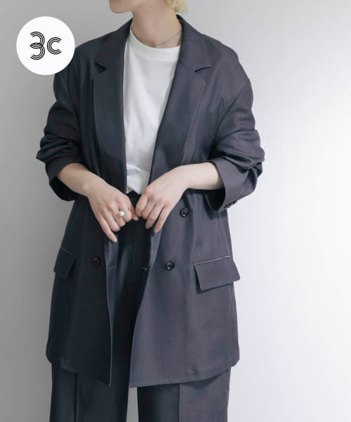 『別注』MIDIUMISOLID×TGM　Double breasted jacket