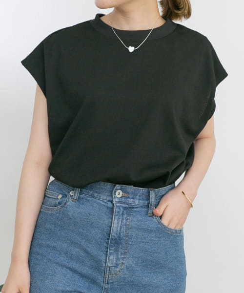 『UR TECH ひやサラクール』フレンチスリーブタックTシャツ