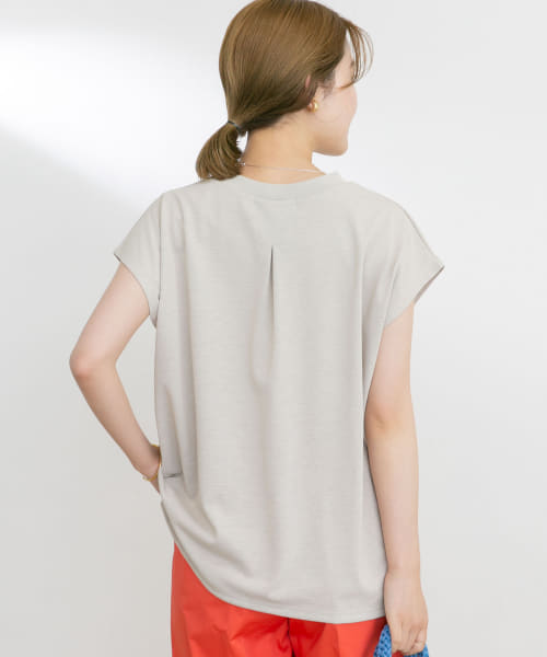 『UR TECH ひやサラクール』フレンチスリーブタックTシャツ