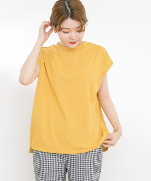 『UR TECH ひやサラクール』フレンチスリーブタックTシャツ