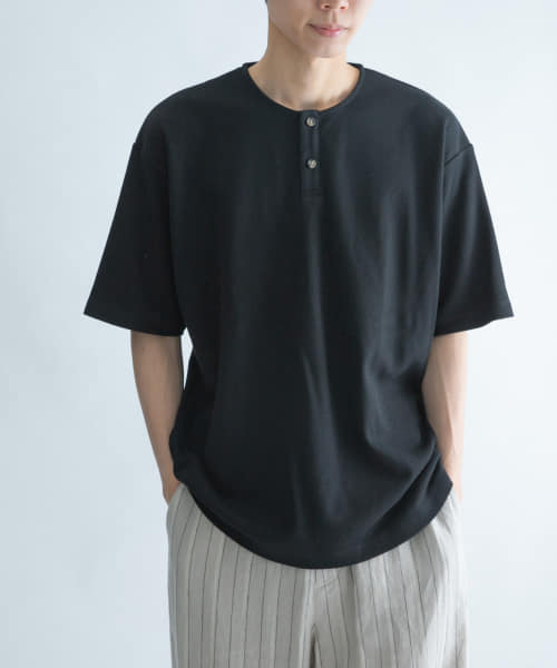 FORK&SPOON　カノコヘンリーネックTシャツ