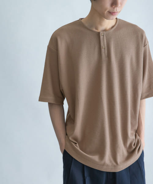 FORK&SPOON　カノコヘンリーネックTシャツ