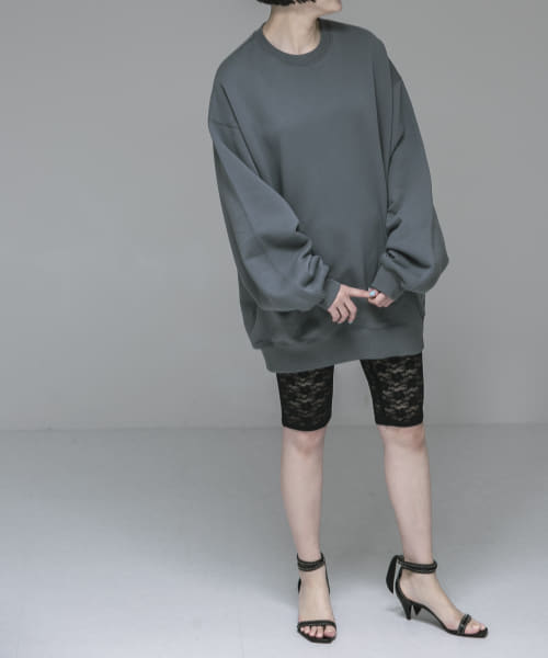ambiguous　Lace Half Leggings