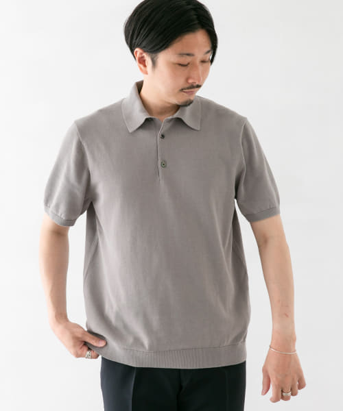 LIFE STYLE TAILOR　ニット半袖プルオーバー