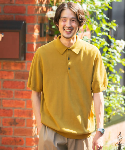 LIFE STYLE TAILOR　ニット半袖プルオーバー