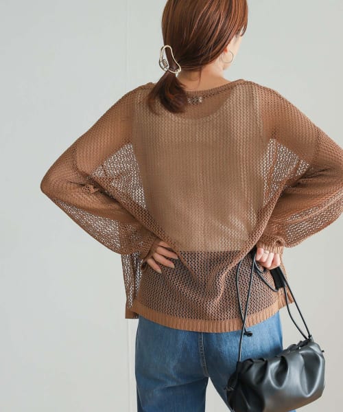 メッシュKNITプルオーバー