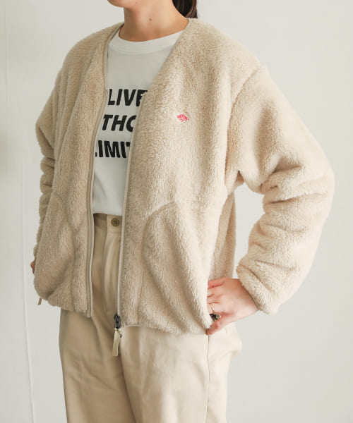 DANTON　PILEZIP V-NECK JACKET