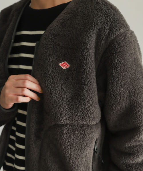 DANTON　PILEZIP V-NECK JACKET