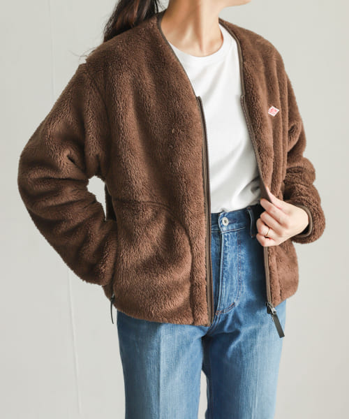 DANTON　PILEZIP V-NECK JACKET