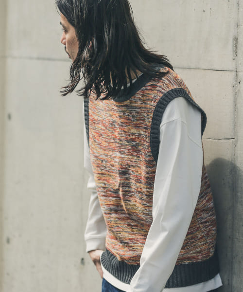[Sonny Label][メランジクルーネックニットベスト]