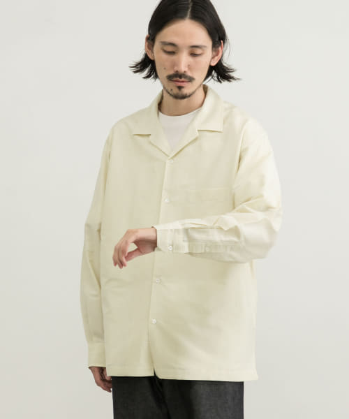 [URBAN RESEARCH][コットンシルクロングスリーブオープンカラーシャツ]