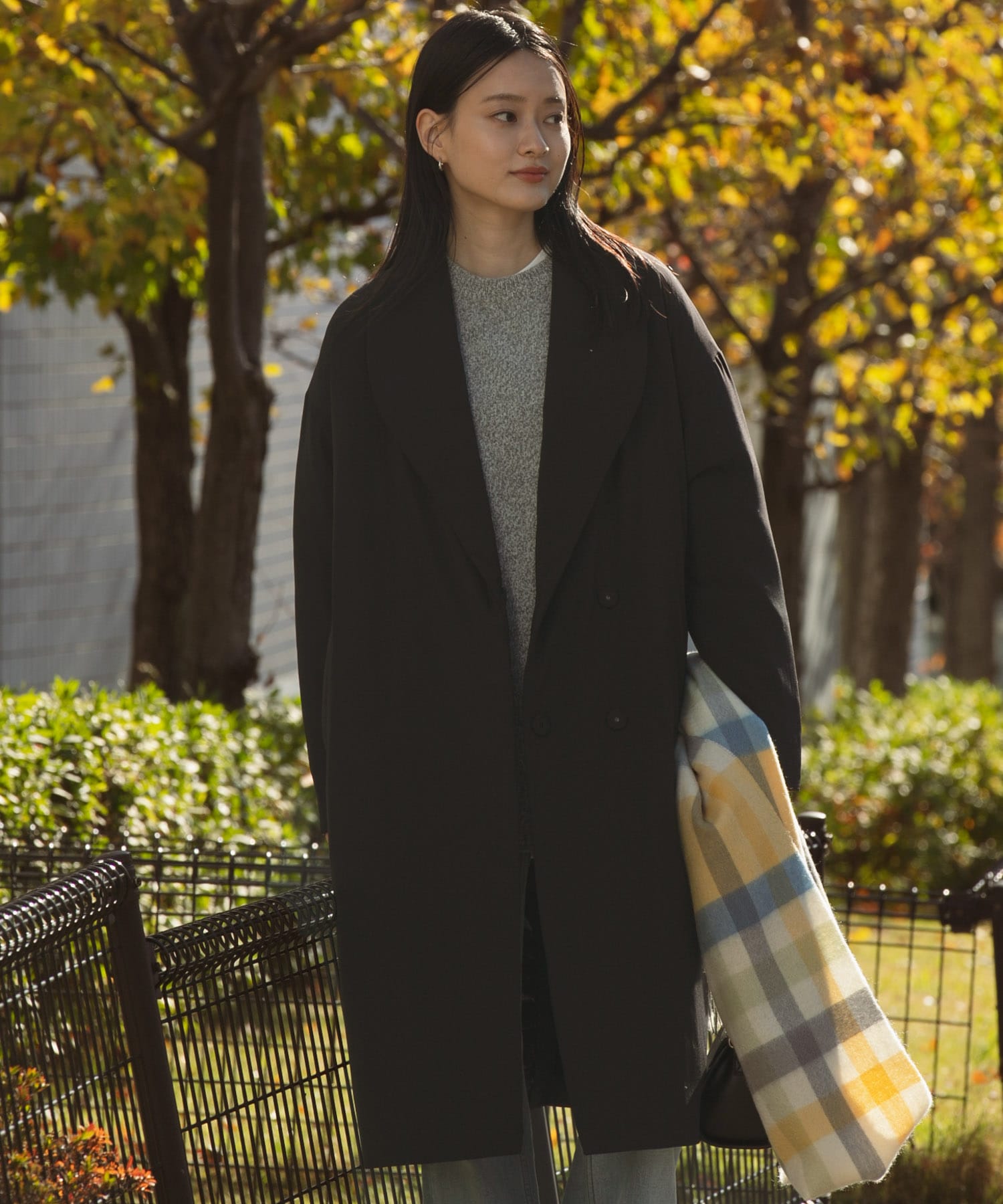 ステッチレスダウンコート ネイビー