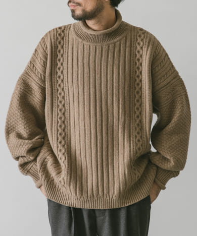 YASHIKI Shizuku Curl High Neck Knit[YSK22AWKN12DM27]｜URBAN 