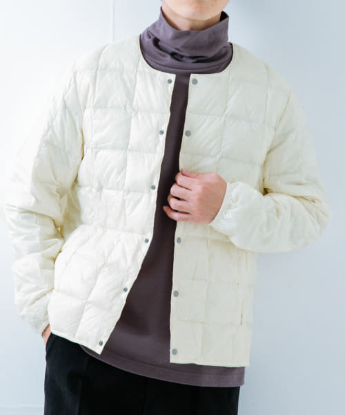 TAION　CREW NECK BUTTON DOWN JACKET