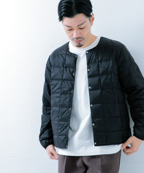 TAION　CREW NECK BUTTON DOWN JACKET
