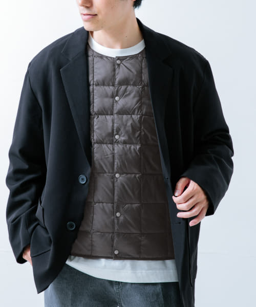 TAION　CREW NECK BUTTON DOWN JACKET