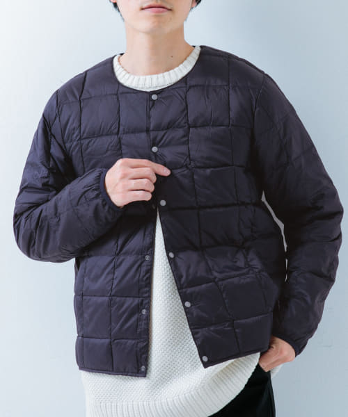 TAION　CREW NECK BUTTON DOWN JACKET