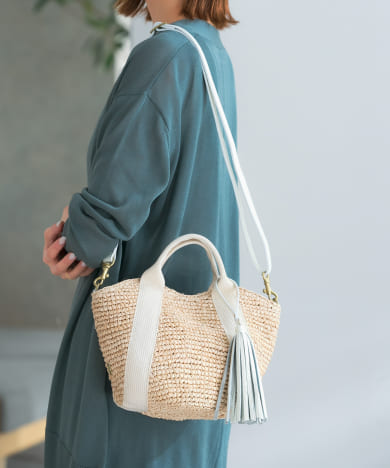 VIOLAd’ORO　ラフィアかごバッグSMALL