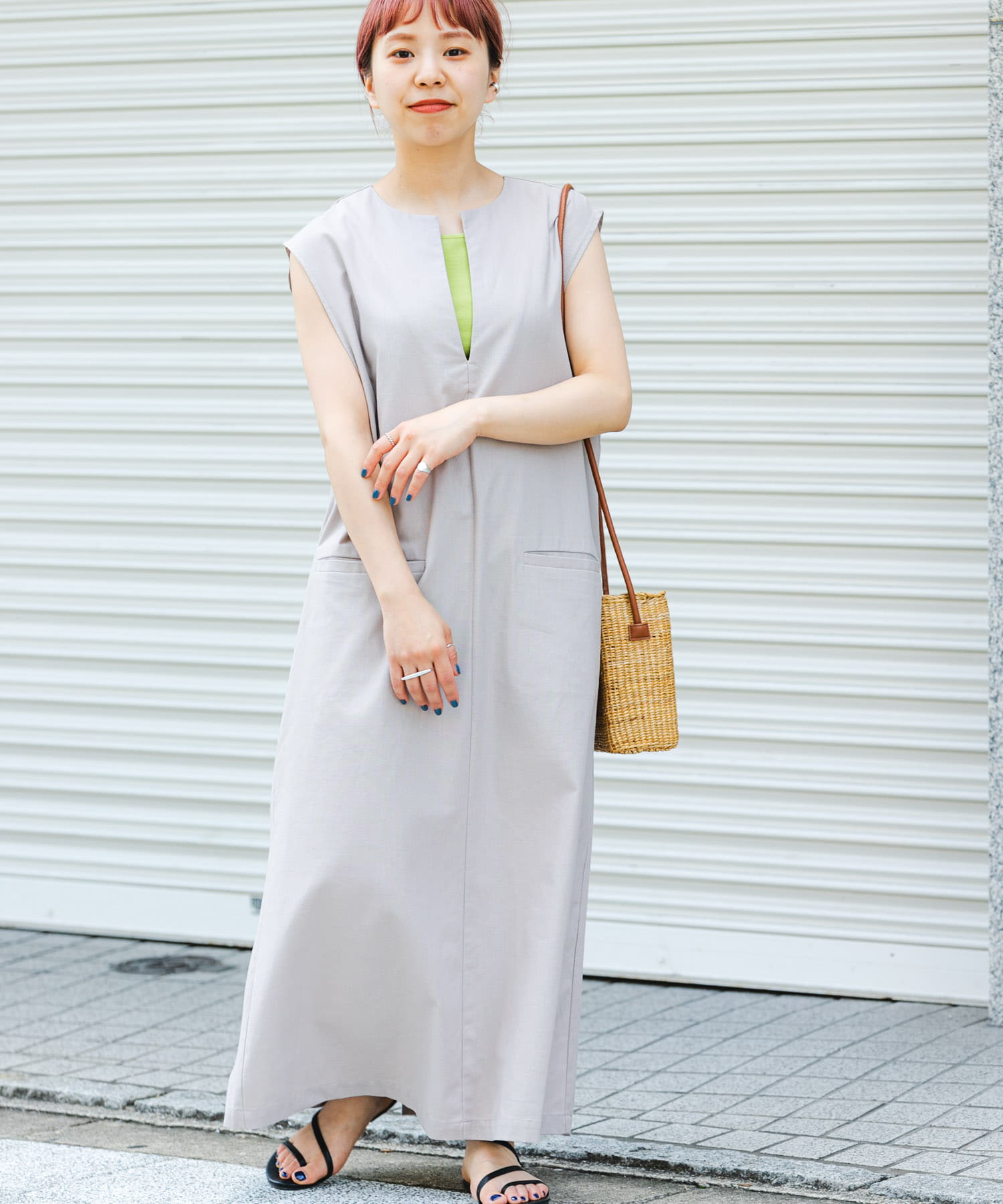 定番高評価 ワンピース リネンコットンジャンパースカート ZOZOTOWN