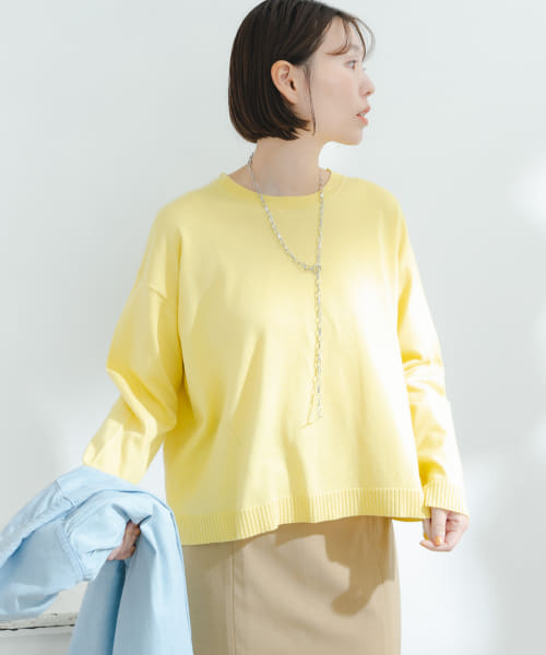 F by ROSSO　SOLOTEXクロップドニット
