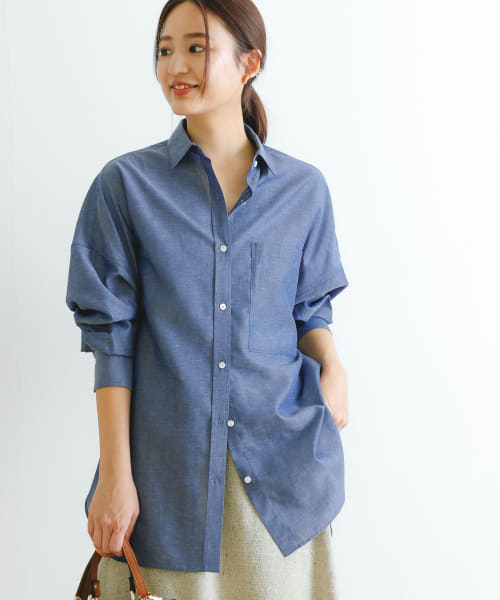『UR TECH Smart Linen Touch』オーバーシャツ