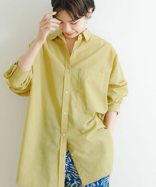 『UR TECH Smart Linen Touch』オーバーシャツ