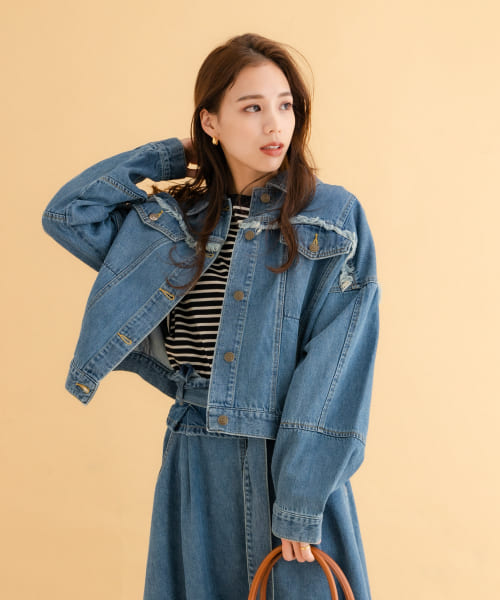 iNtimite　Fringe Denim Jacket