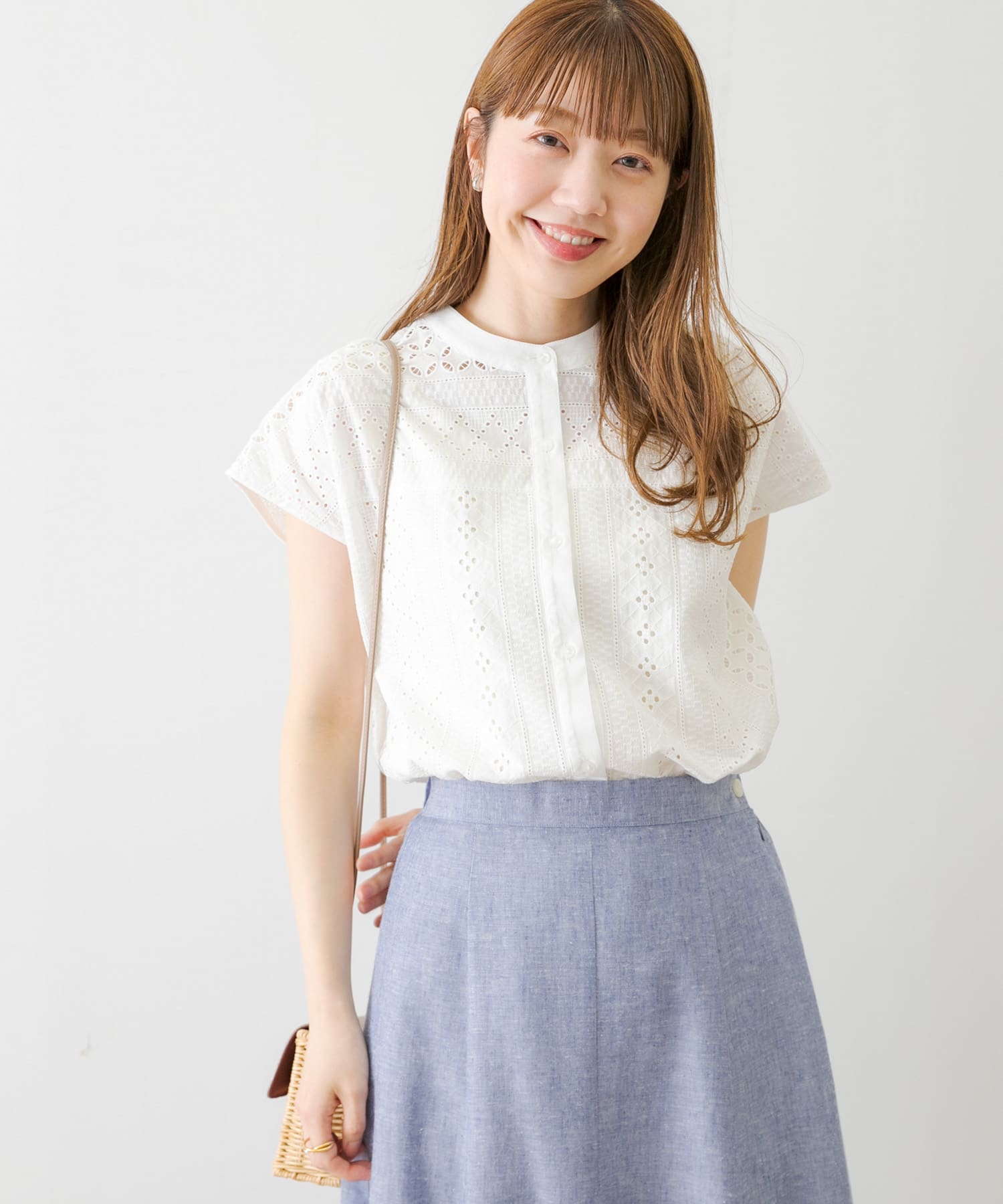 バンドカラーコットンレースシャツ[LA35-23R005]｜URBAN RESEARCH公式