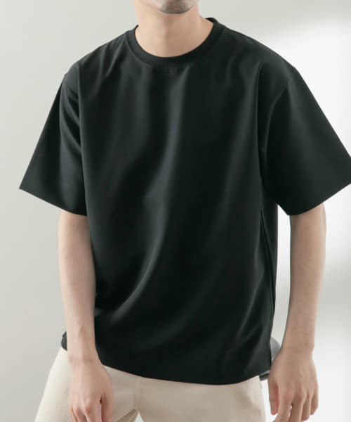 ストレッチ布帛 クルーネックTシャツ
