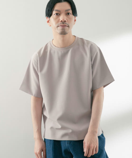 ストレッチ布帛 クルーネックTシャツ