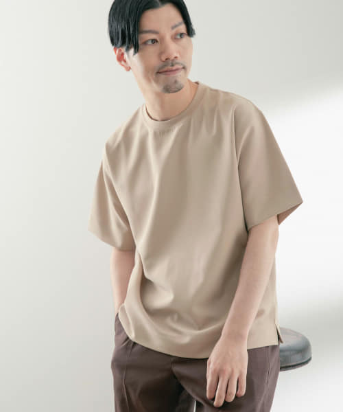 ストレッチ布帛 クルーネックTシャツ