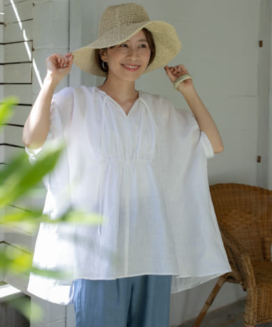 リネンギャザーブラウス[DR35-23T120]｜URBAN RESEARCH公式 