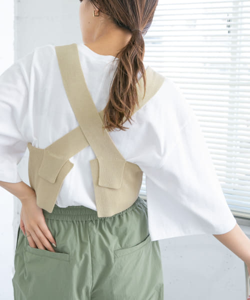 BACKクロスニットビスチェ