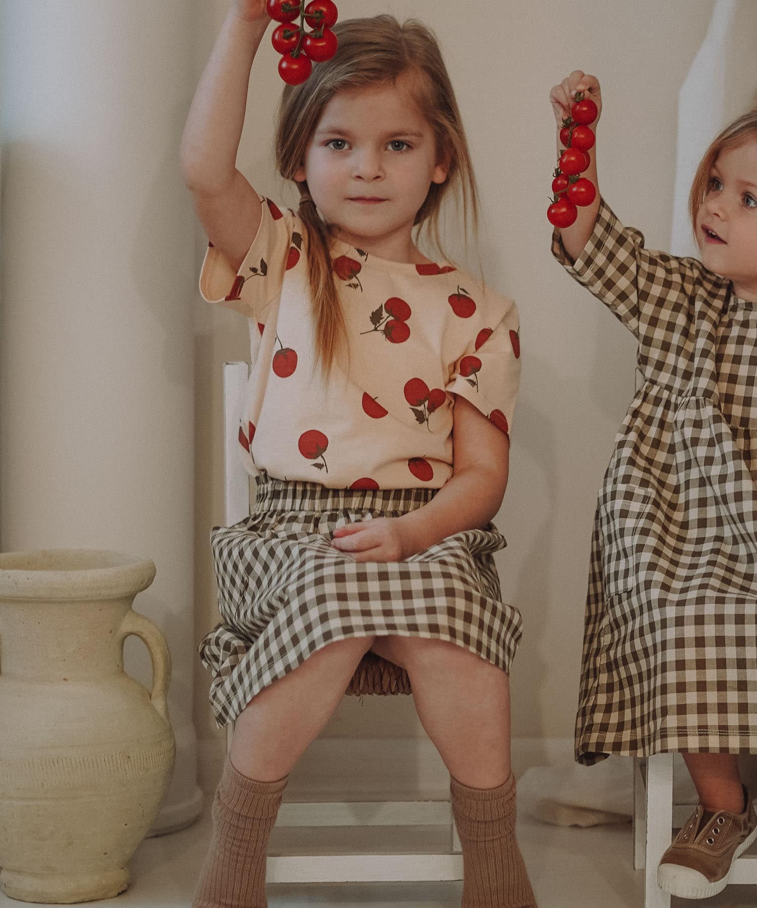 organiczoo Olive Gingham Tutti Skirt2-3Y