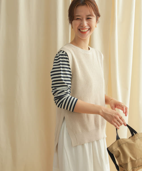 コットン畦KNITベスト