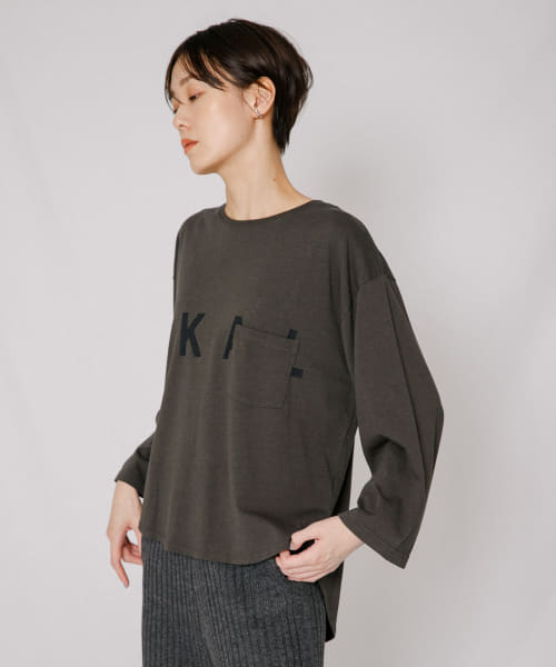 ロゴロングテール8分袖Tシャツ