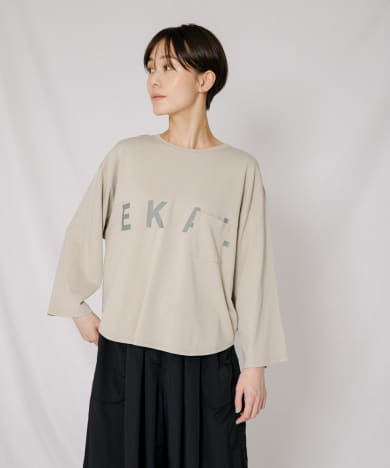 ロゴロングテール8分袖Tシャツ
