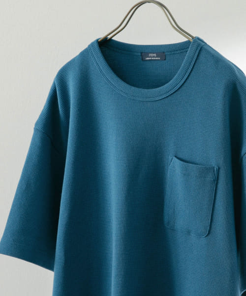度詰めワッフル クルーネックTシャツ