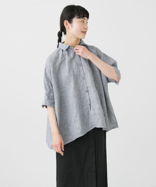 Honnete　H/SLV Gather Shirts