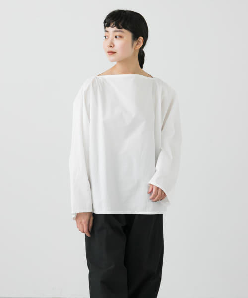 YLEVE　COTTON TYPEWRITER BLOUSE