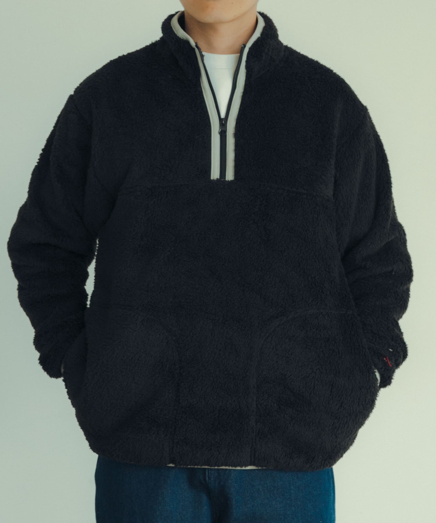 Fleece half zip top up