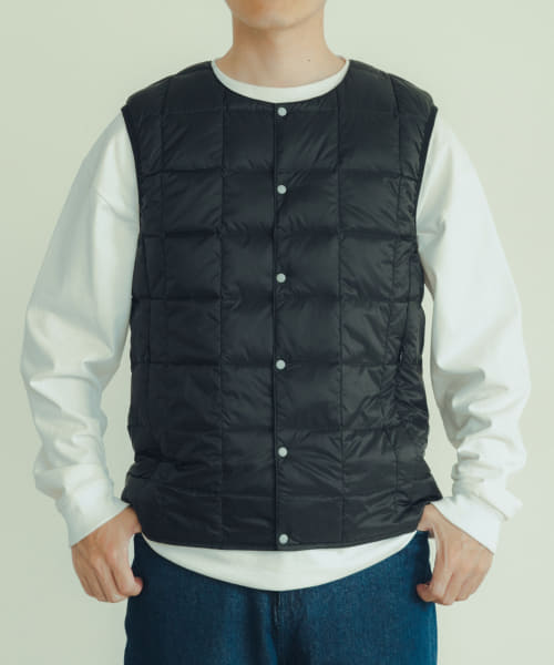 TAION　CREW-NECK BUTTON DOWN VEST