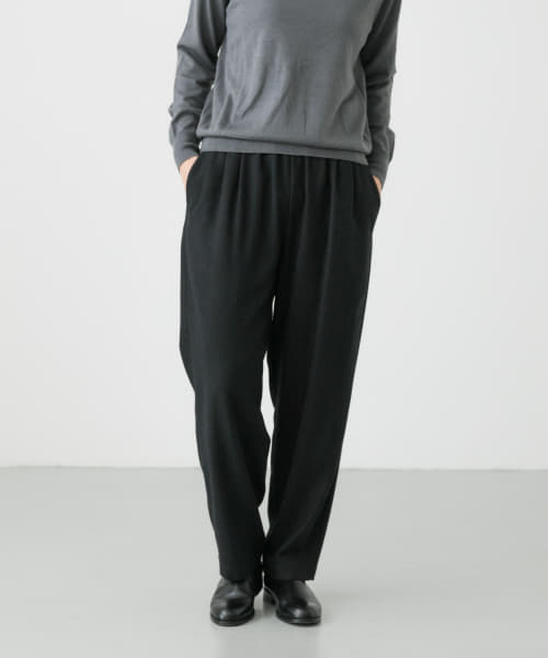 WIRROW　Botany wool drawstring pants