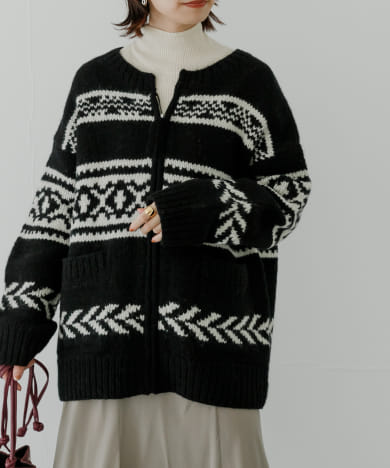 ハンドニットカウチンZIPUP CARDIGAN